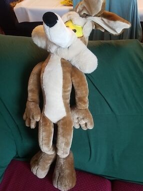 GANZ Wile E Coyote Plush Brown & Cream Toy Vintage 70s
